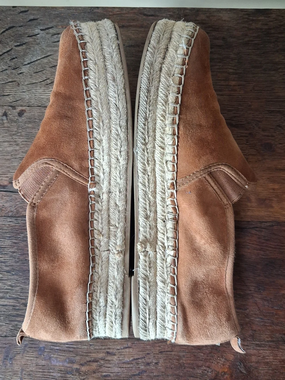 Sam Edelman Tan Carrin Espadrille Platform Slip On Shoe; Size 10